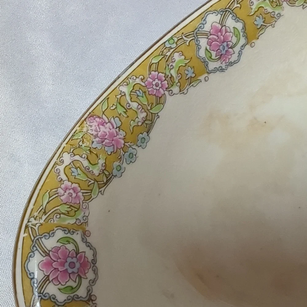 Antique 1890's John Maddox & Sons Porcelain Royal Vitreous Gravy Boat & Plate